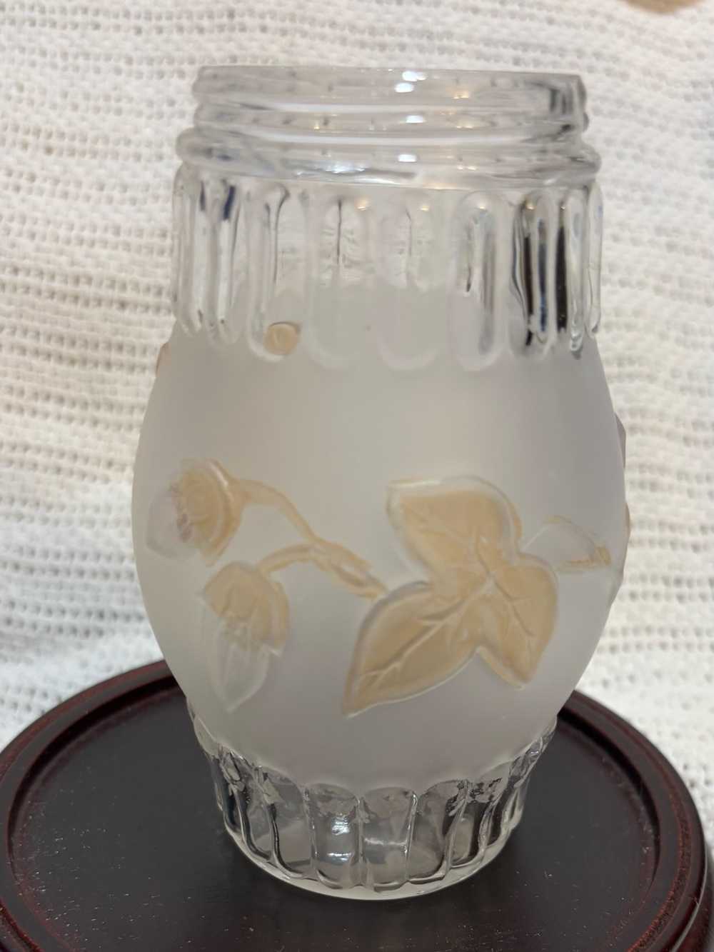 Antique EAPG Crystal Glass “Clematis” Toothpick Holder / Condiment Jar